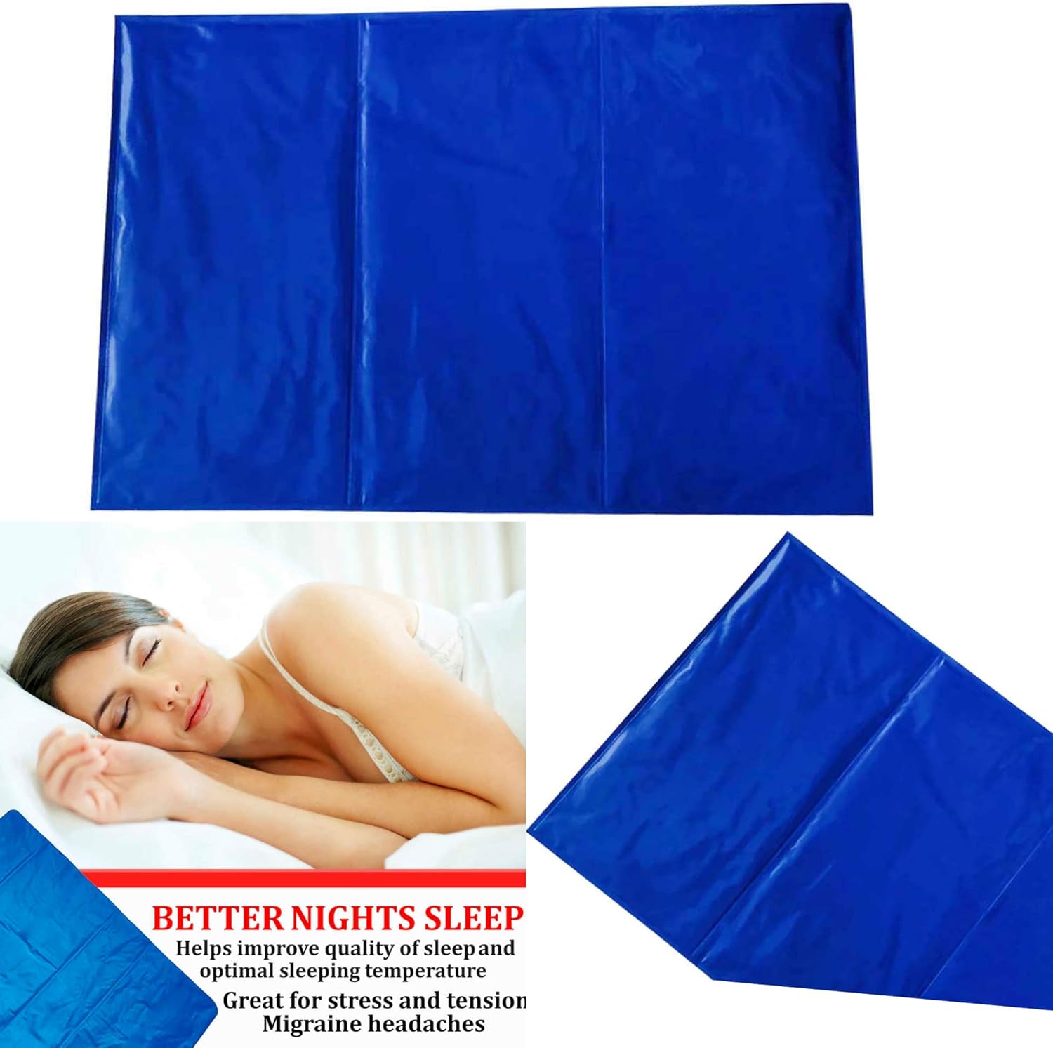 ADEPTNA Magic Multi Functional Self Cooling Gel Pad Mattress Topper Mat Cushion Yoga Pet Bed