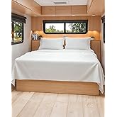 Short Queen Size 4 Piece Sheet Set - RV Short Queen, Ultra-Soft, Breathable & Cooling Bed Sheets Set with Deep Pockets - Hote