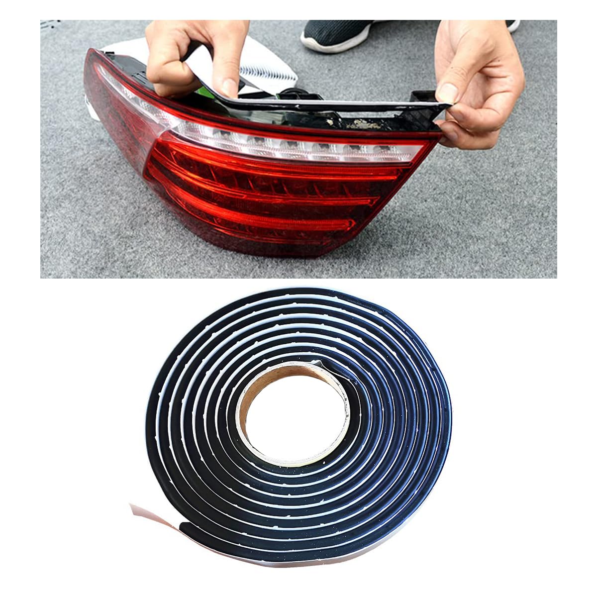 Photo 1 of Smilfuy 8MM13Ft Butyl Rubber Sealant Tape, Waterproof Rope Putty, Headlight RV Repair Seal, Sound Deadening Caulk for Car Part Window Door Windshield