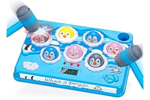 FS Pounding Toys, Penguin Pounding Game for Toddler, Interactive Music Toys for Kids Ages 3-5 Years Old Boys and Girls, Game Toy with 2 Hammers, 36 Levels