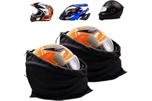 KOOUMOS Motorcycle Helmet Bag Ski Bag Hockey Bag Lightweight Backpack Large Storage Carrying Bags for Sport Riding Travel Motorcycle Bicycle Made of Nylon Cloth with Drawstring Bag (L*2 Pack
