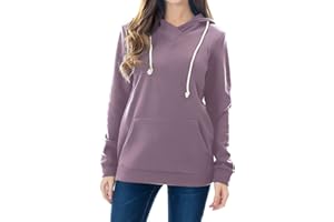 Smallshow Women's Fleece Maternity Nursing Sweatshirt Hoodie Kangaroo Pocket