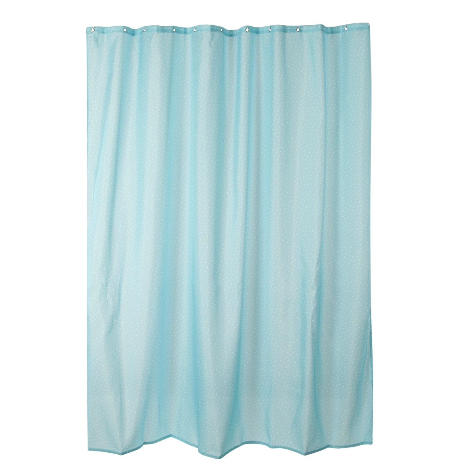 Debenhams Light Blue Polka Dot Printed Shower Curtain Amazon Co