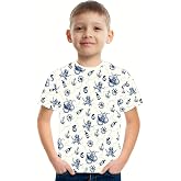 DFZ Boy’s and Toddler Boy Funny Cosplay T-Shirt Novelty Printed Short Sleeve for 4-14 Years Crewneck Casual Tops Unisex