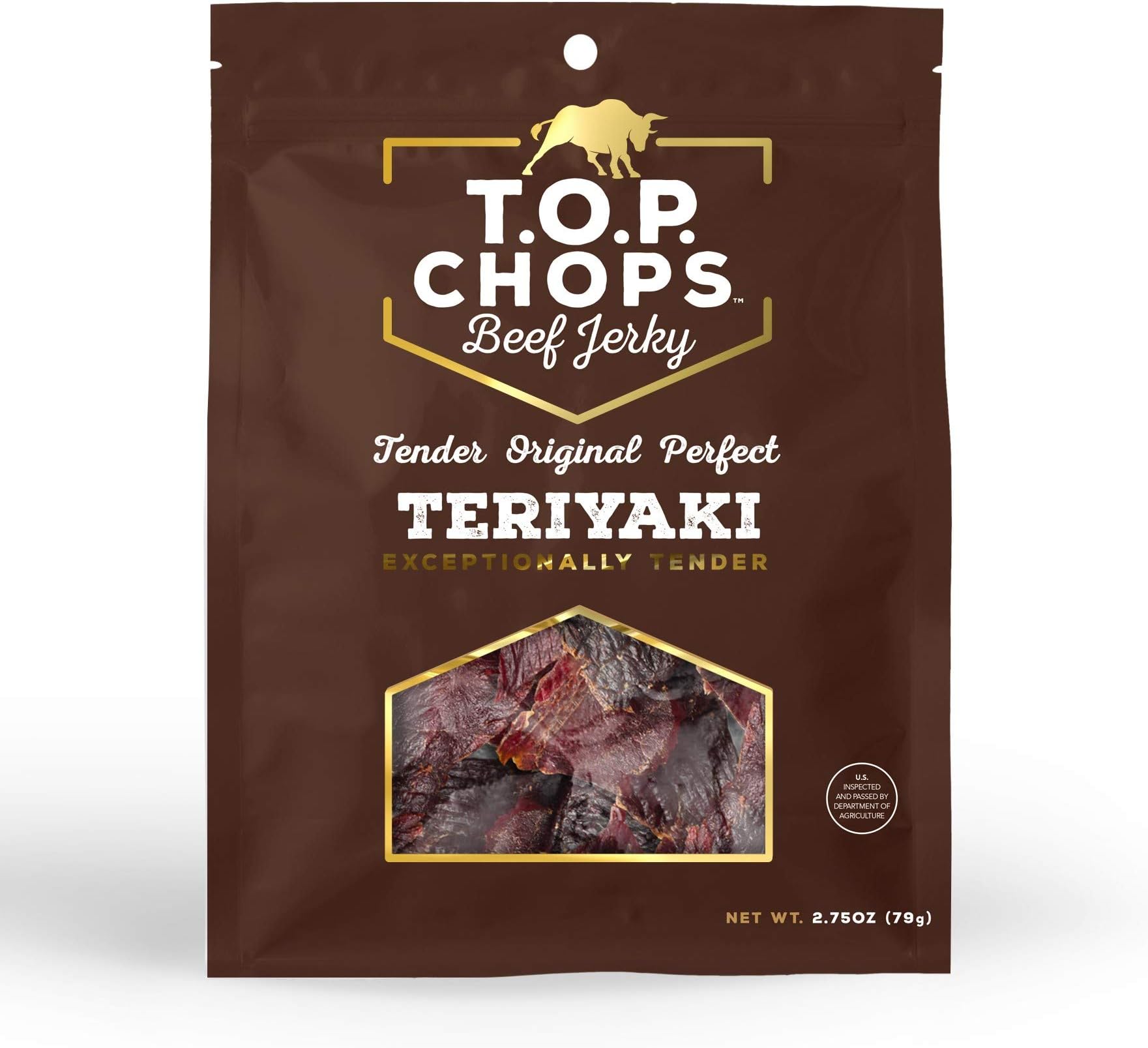 T.O.P. Chops Teriyaki -Soft & Tender Gourmet Beef Jerky (5 pack)