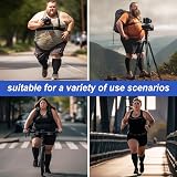 PutuO Plus Size Compression Socks 20-30 mmHg Men Women Black 5XL 1 Pair view 7