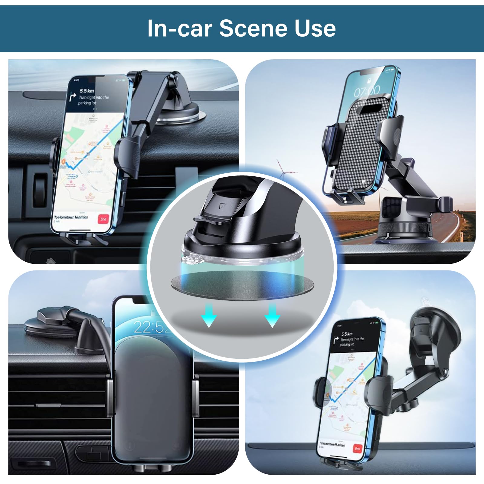 volport Sticky Adhesive Replacement for Dashboard Suction Cup Mount, 80mm (3.15
