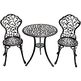 JARDIN de CENTENNIAL Conjunto de Mesa de Bistrô Em Alumínio Fundido Resistente À Ferrugem