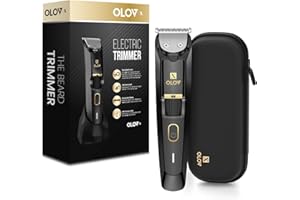 OLOV X Men's Beard Trimmer - All-in-One Trimmer with Precision Dial - Premium Facial Hair Groomer - Adjustable 20 Length Setting, USB Recharge Dock, Cordless Waterproof Wet/Dry Clipper