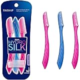 Schick Hydro Silk Touch-Up Dermaplaning Tool with Precision Cover, 3ct | Dermaplane Razor, Face Razors for Women, Eyebrow Raz