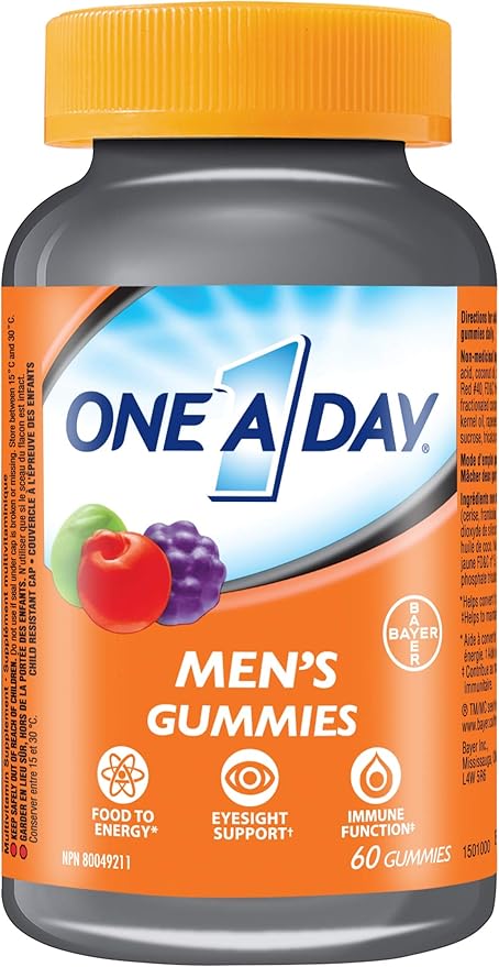 One A Day Men S Gummies Multivitamin Specially Formulated With Vitamins For Men 60 Gummies Amazon Ca Health Personal Care