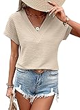 EVALESS Women's 2025 Spring Summer Short Sleeve T