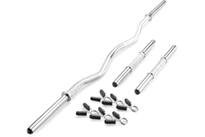 Marcy Hollow Curl Bar and Dumbbell Handle Set with Spring Collars