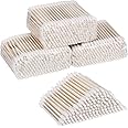 800 Count Precision Tips Cotton Swabs 3" Double Pointed Tip Ear Swabs with Paper Sticks Cotton Buds Cotton Tipped Applicators