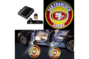 BBAUER 2PCS Car Door Logo Light Projector for 49ers,Courtesy Ghost Shadow Welcome Door Lamp Fit All Cars