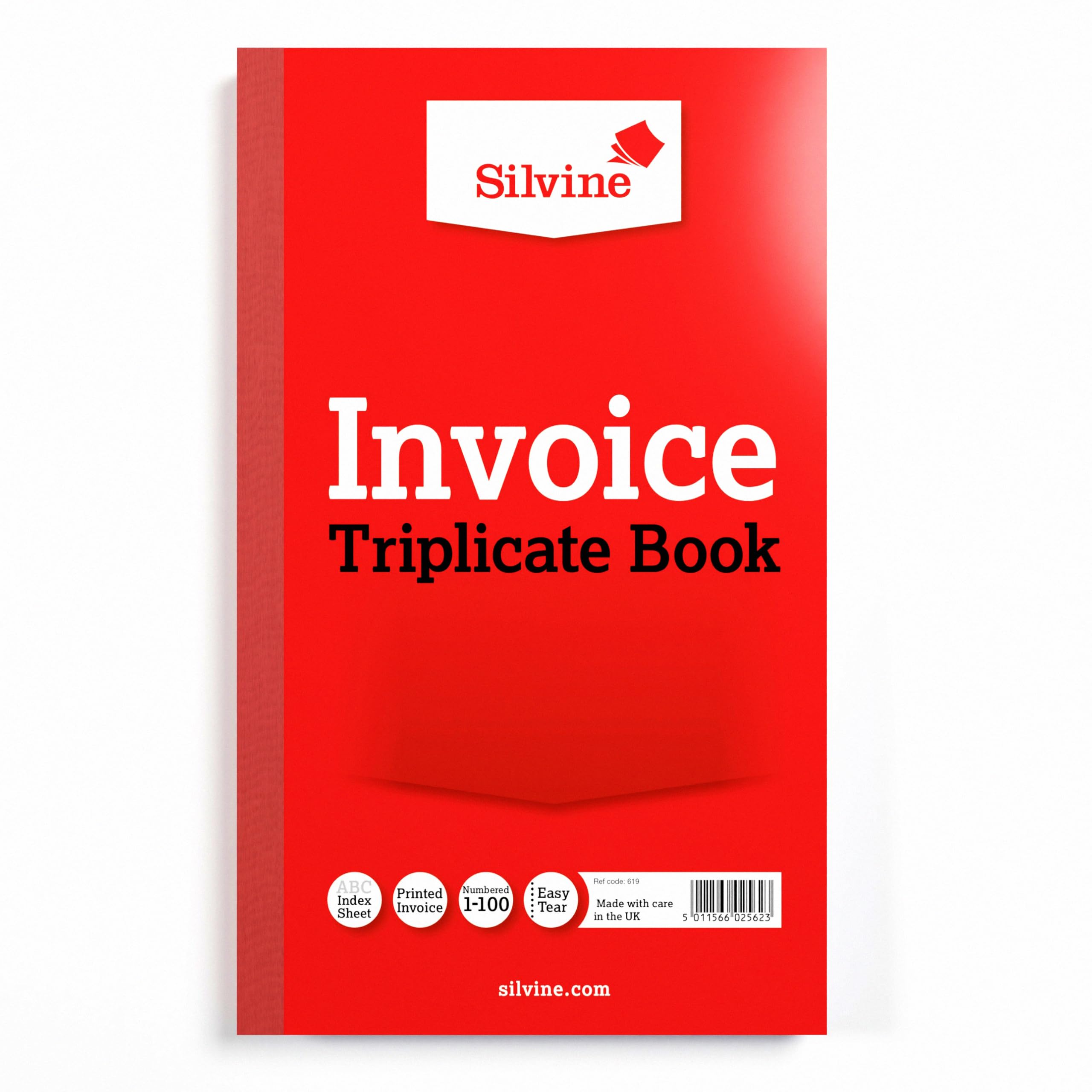 Silvine Triplicate Invoice Book - Numbered 1-100 with index sheet (210 x 127mm) — image 1