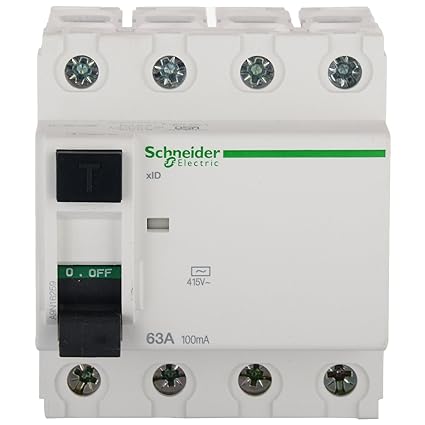 Schneider Acti 9 63-Amp 4-Pole 100Ma Rccb