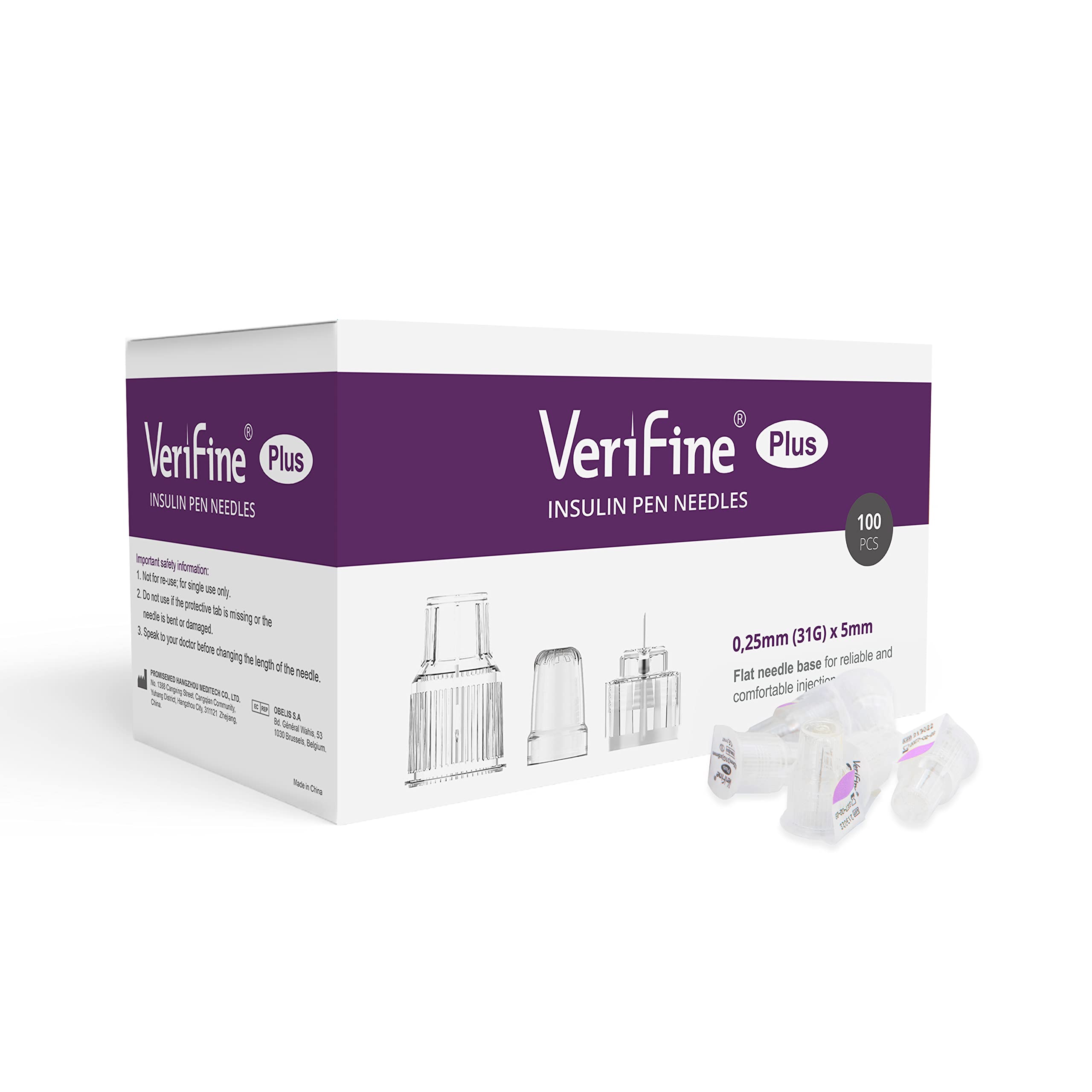 Verifine Insulin Pen Needles 31G 5mm, Diabetic Needles for Injections, Compatible with Most Diabetes Pens, 100 Count 5mm x 31G (3/16”)