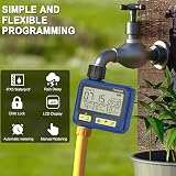 FANHAO Programmable Sprinkler Timer, Child Lock, Rain Delay, Blue view 2