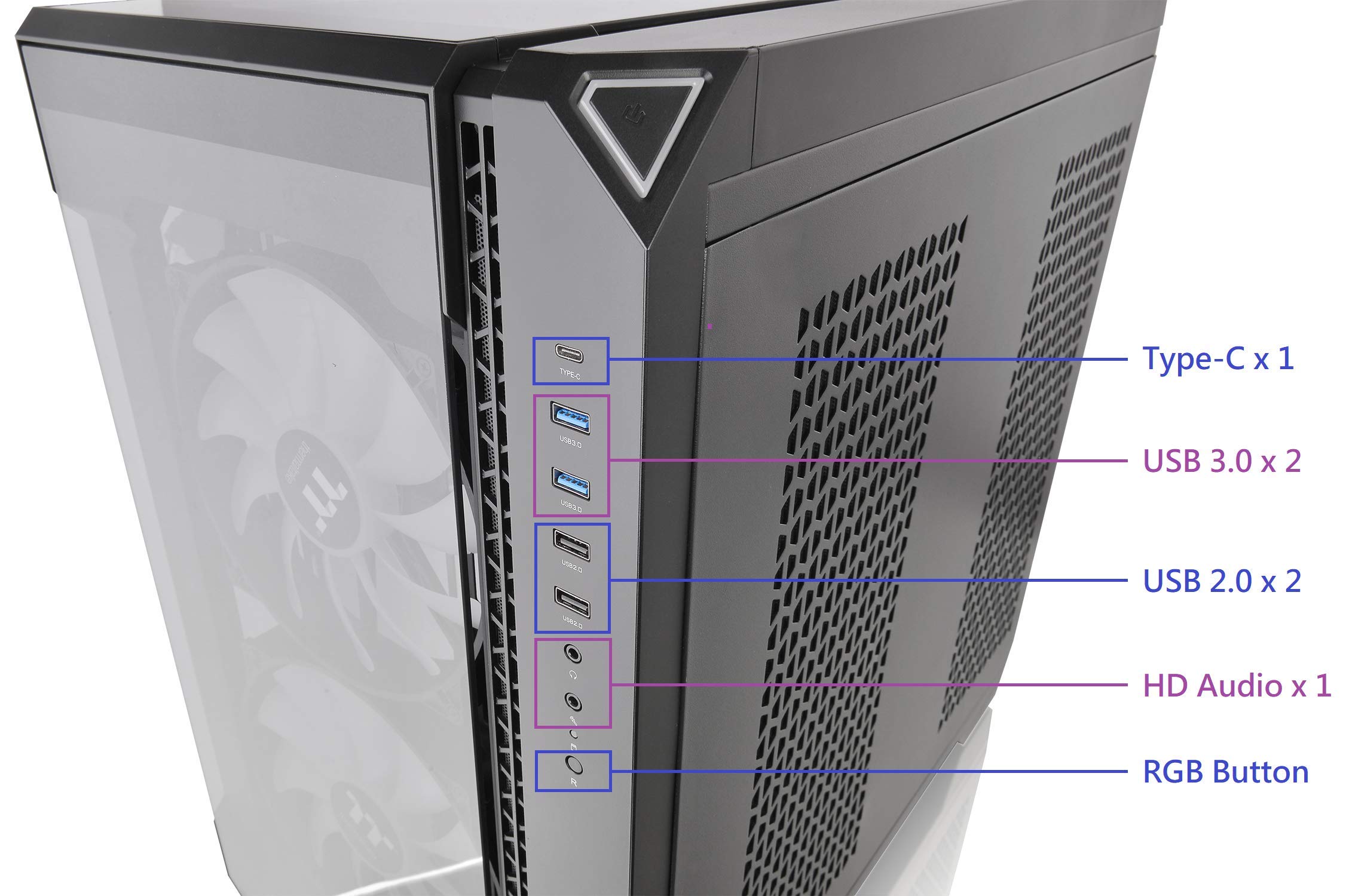 Thermaltake View 51 Motherboard Sync ARGB E-ATX Full Tower Gaming Computer Case with 2 200mm ARGB 5V Motherboard Sync RGB Fans + 140mm Black Rear Fan Pre-Installed CA-1Q6-00M1WN-00