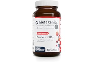 Metagenics CardioLux HDL - Advanced Heart Health & Cholesterol Support Supplement* - with Lycopene, Pomegranate Extract & Quercetin - Supports HDL Antioxidant Defense* - 120 Capsules