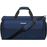 Convertible Garment Bags for Travel, Large Suit Bag Garment Duffle Bag with Shoulder Strap & Shoes Compartment, Carry On Garment Bag for Men Women-2 in 1 Hanging Suit Bags for Travel, Blue