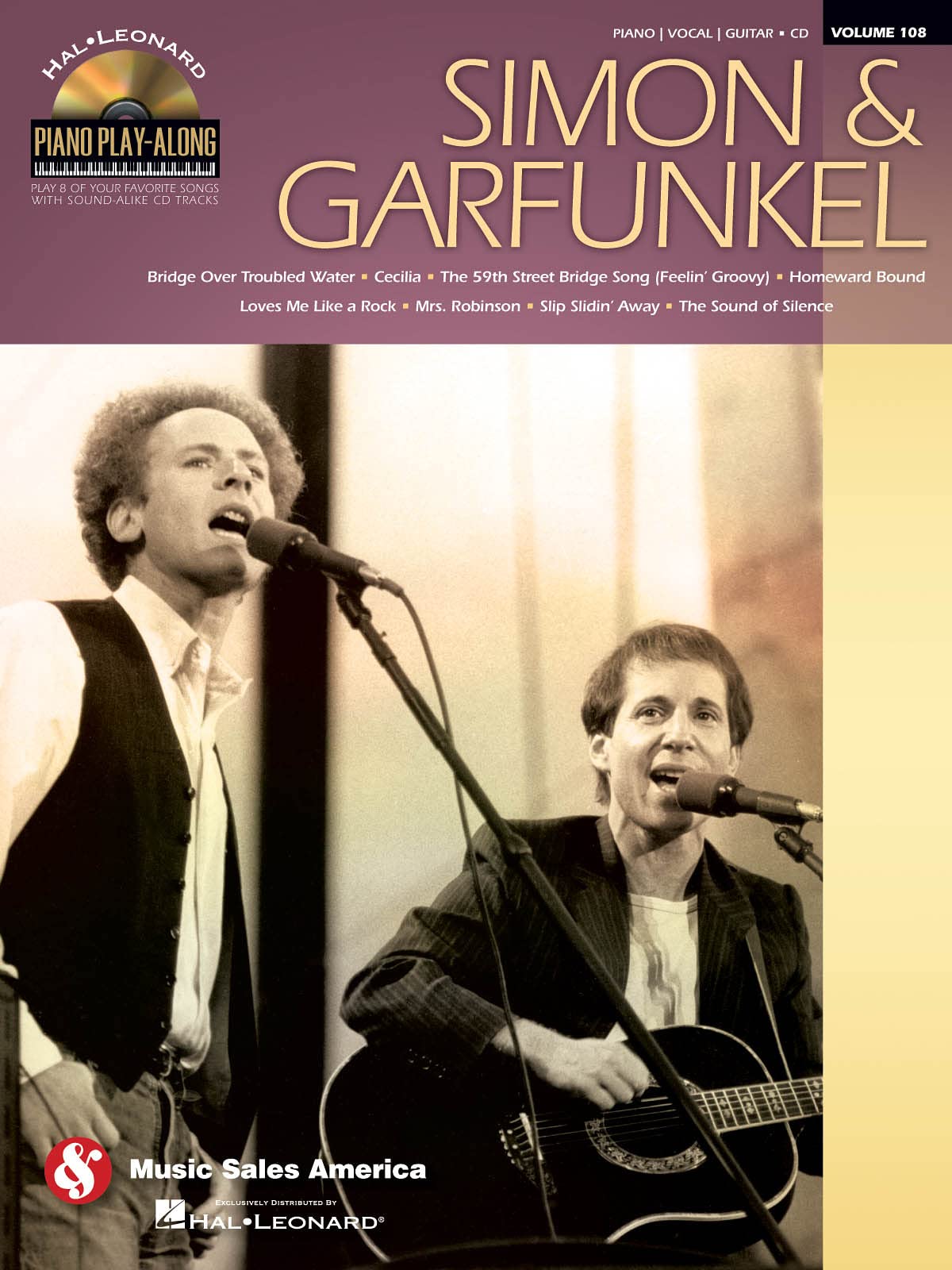 Piano Play Along Volume 108 Simon & Garfunkel Pf Bk/Cd