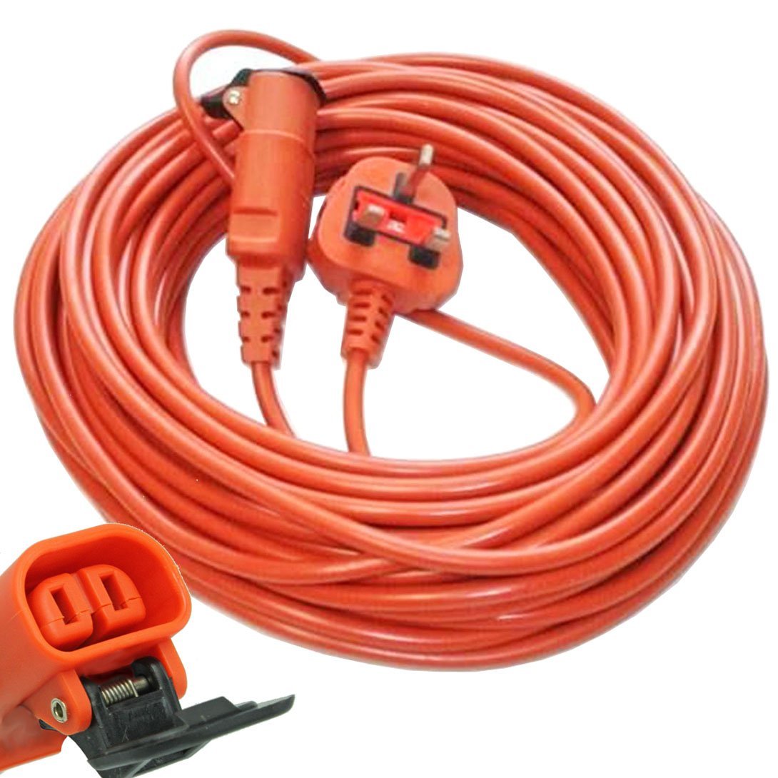 SPARES2GO 20 Metre Cable & Lead Plug for Flymo Lawnmower or Hedge Trimmer (20m)