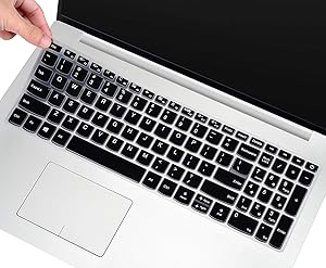 Keyboard Cover Skin for 2020 2021 Lenovo Ideapad 3 15 15.6 17.3 Inch Laptop with Numeric Keypad Keyboard Skin Protector, 2020 2021 Lenovo Ideapad 3 15 Accessories, Black (US Layout)
