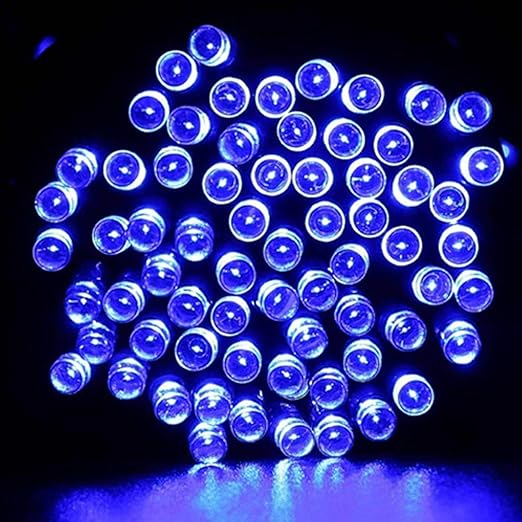 100 led gotas de lluvia solares