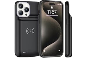 HUGUODONG Battery Case for iPhone 15 Pro Max/iPhone 15 Plus（6.7 inch）, USB C Ultra Slim Protective Charging Case, 8000mAh Portable Rechargeable Extended Charger Case Battery Pack - 2023