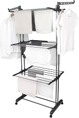 BARGAIN FACTORY 4-Tier Airer Clothes Drying Rack Large Adjustable Grey view 5