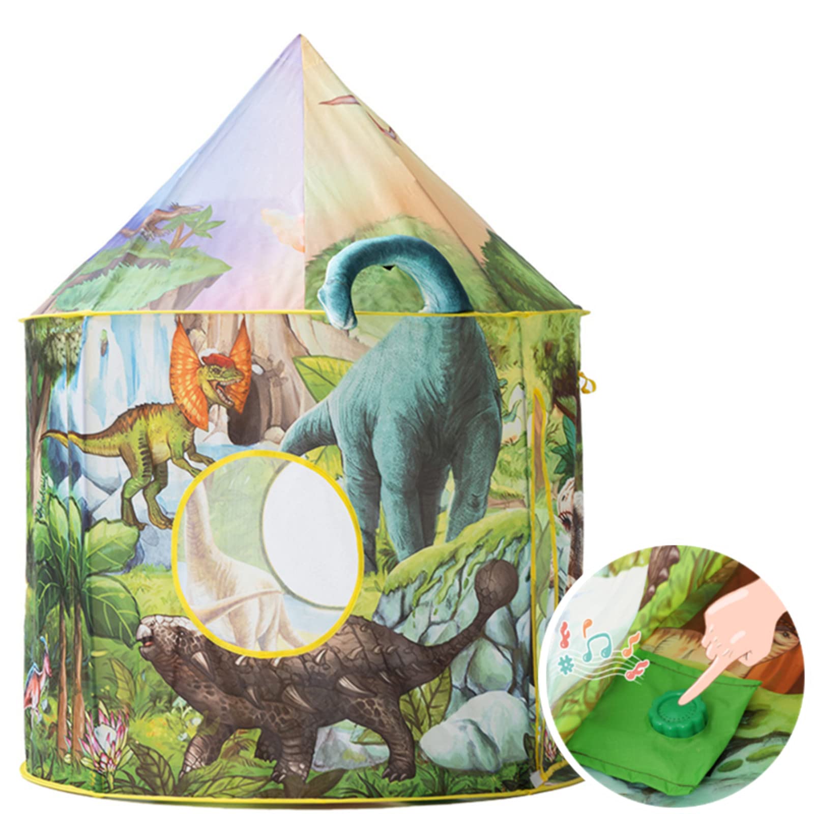 Benebomo dinosaur play tent for boys,kids tent with Roar Button,Children's tent Indoor&Outdoor,Pop up tent for kids