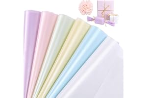 Kesote 60 Sheets Tissue Paper in 6 Metallic Colors Rainbow Art Tissue Paper Sheet for Gift Wrapping Gift Boxes Filler Craftin