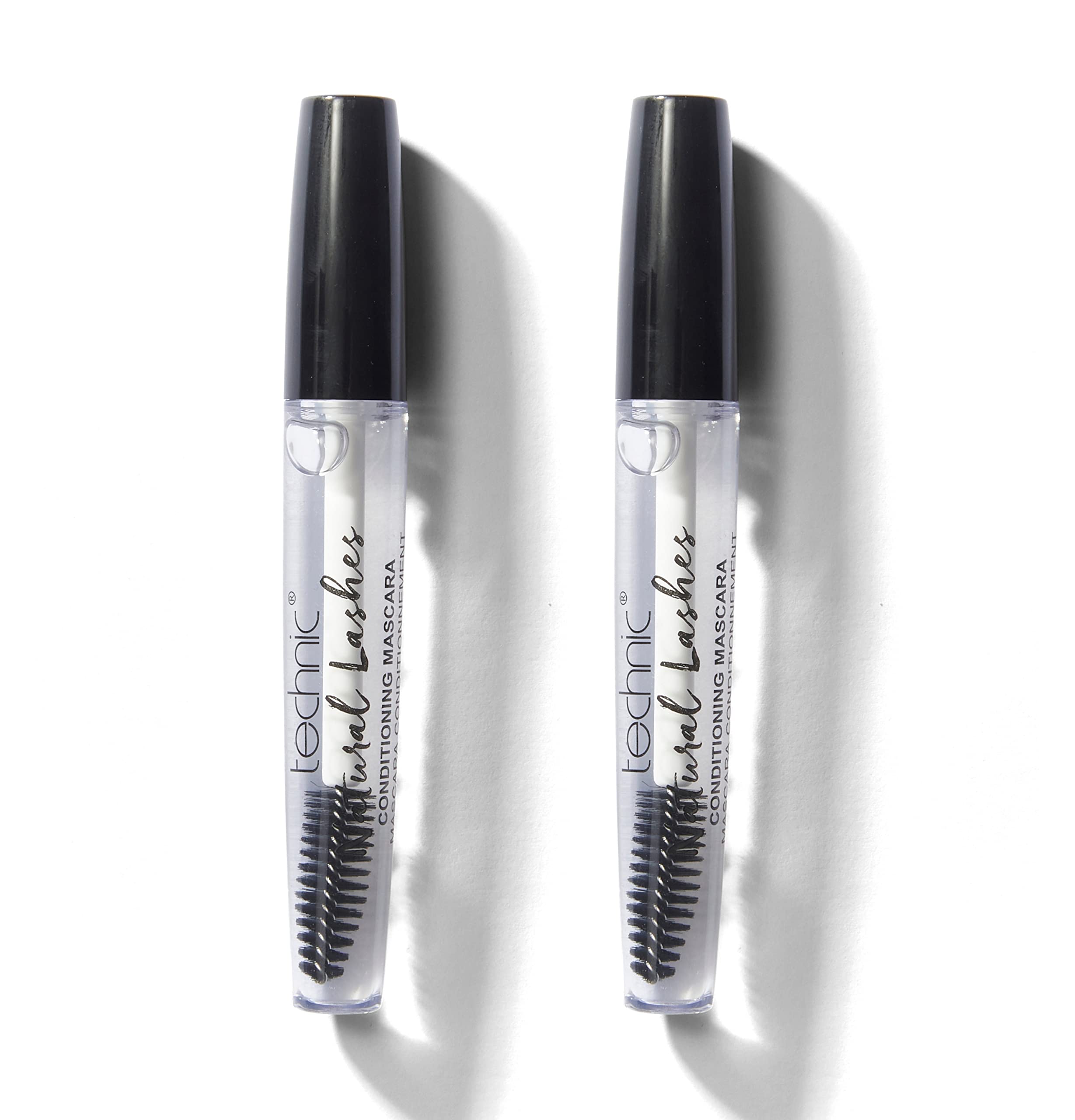Technic Natural Lashes Clear Mascara Duo - Long Lasting, Lightweight, Conditioning Formula For Enhancing & Lengthening Lashes. Suitable for Grooming and Styling Brows. Vegan 2 x 10 ml