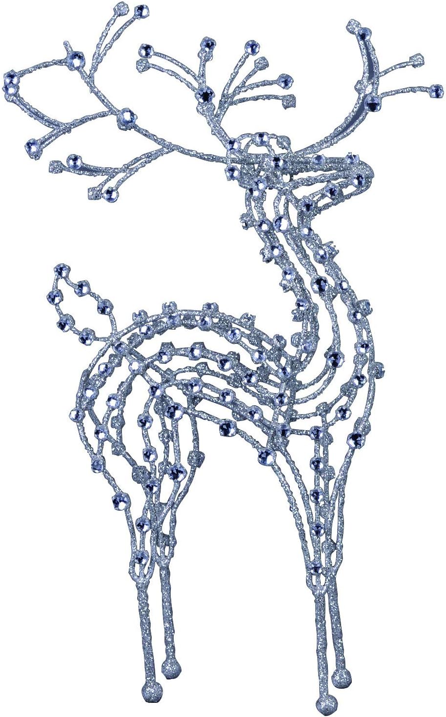 Amazon Com One Holiday Way Glamorous Glitter Wire Metal Reindeer