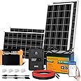 ECO-WORTHY 1.6KWH Complete Solar Panel Kit 400W 12V for RV Off Grid: 400W Solar Panels + 40A MPPT Charge Controller +12V 100Ah Lithium Battery + 1100W Solar Power Inverter + Bluetooth Module
