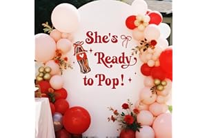 JTUYYT She's Ready to Pop Decal Sign Shes Ready to Pop Baby Shower Decorations Gender Reveal Party Decoration Supplies