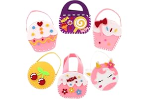 Fudragtn First Sewing Kit for Kids, Learn to Sew for Girls， My First Sewing Kit， Kids' Arts and Crafts Project， Candy Theme Party， Creative Activities for Kids， Candy Land Themed Classroom