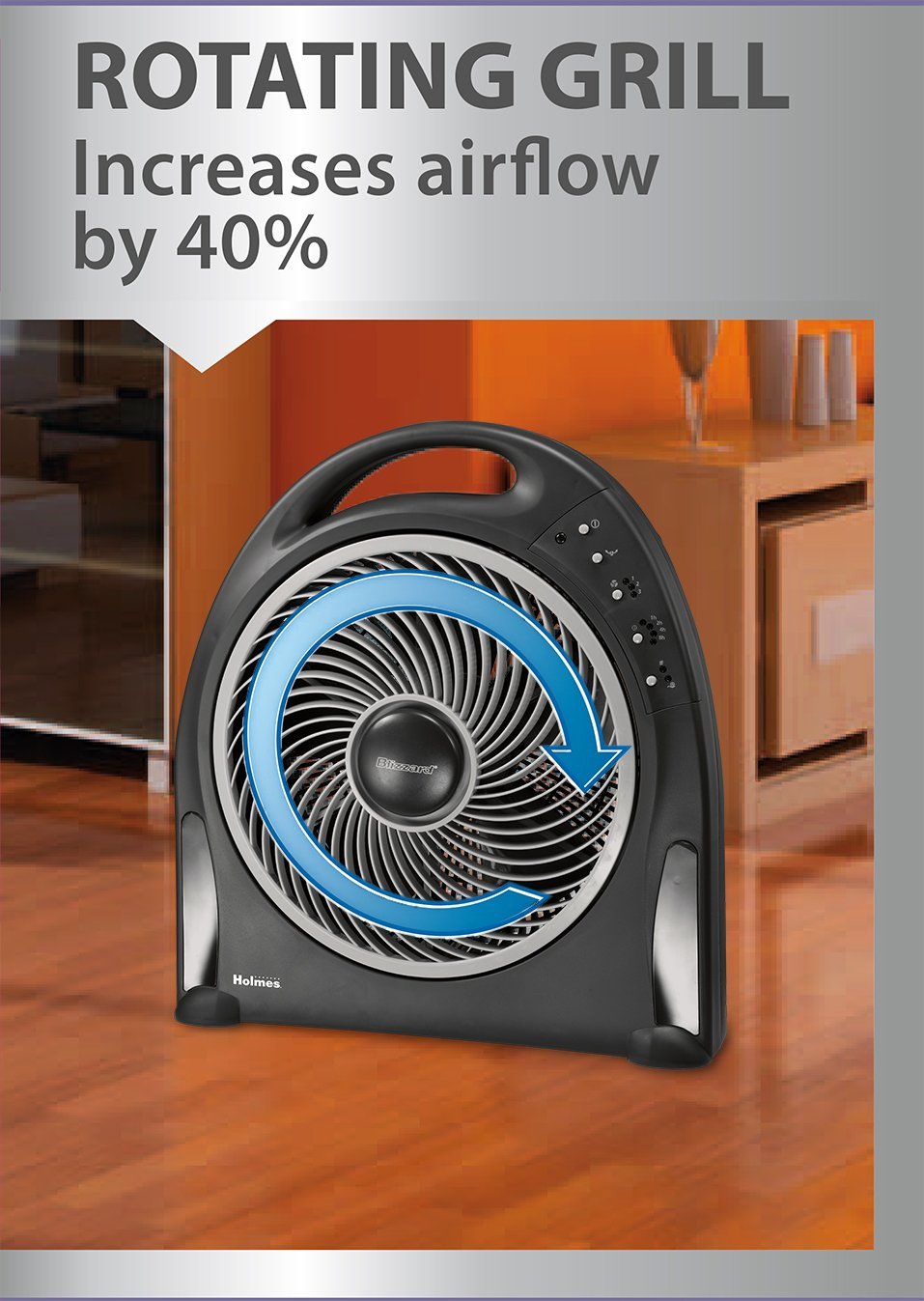 Holmes HAPF624RUC 12 Inch Blizzard Remote Control Power Fan with