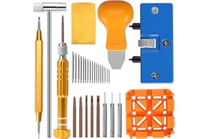 KINGSDUN Watch Repair Kit, Professional Watch Battery Replacement Tool Watchband Link & Back Remover Spring Bar Repairing Tool Kit (122)