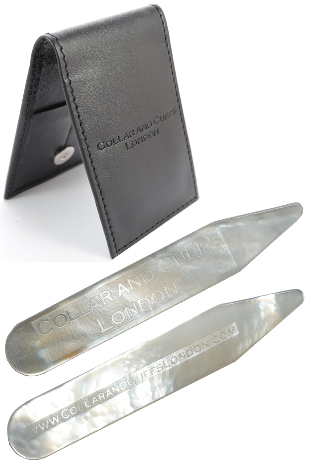 COLLAR AND CUFFS LONDON MADRE PERLA Ballenas Camisas De Gran Calidad Color