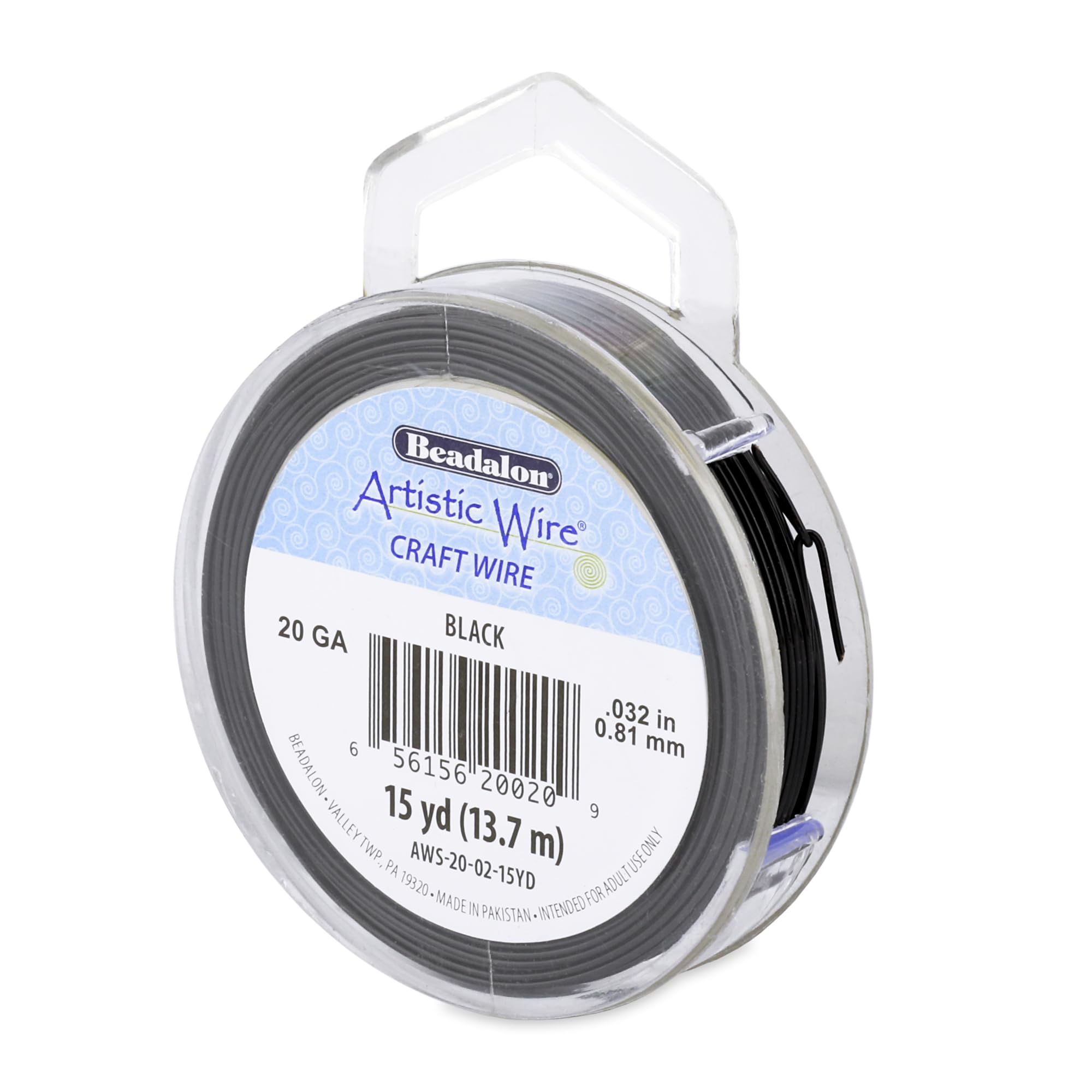 Beadalon 15-Yards Artistic 20-Gauge Wire, Black