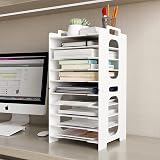 PUNCIA 10-Tier A4 Paper Tray Desk Organizer White Office Storage Rack view 7