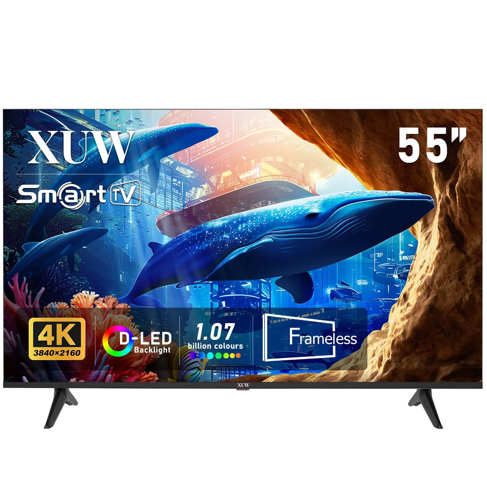 XUW 55 inch UHD 4K Smart TV, D-LED backl...