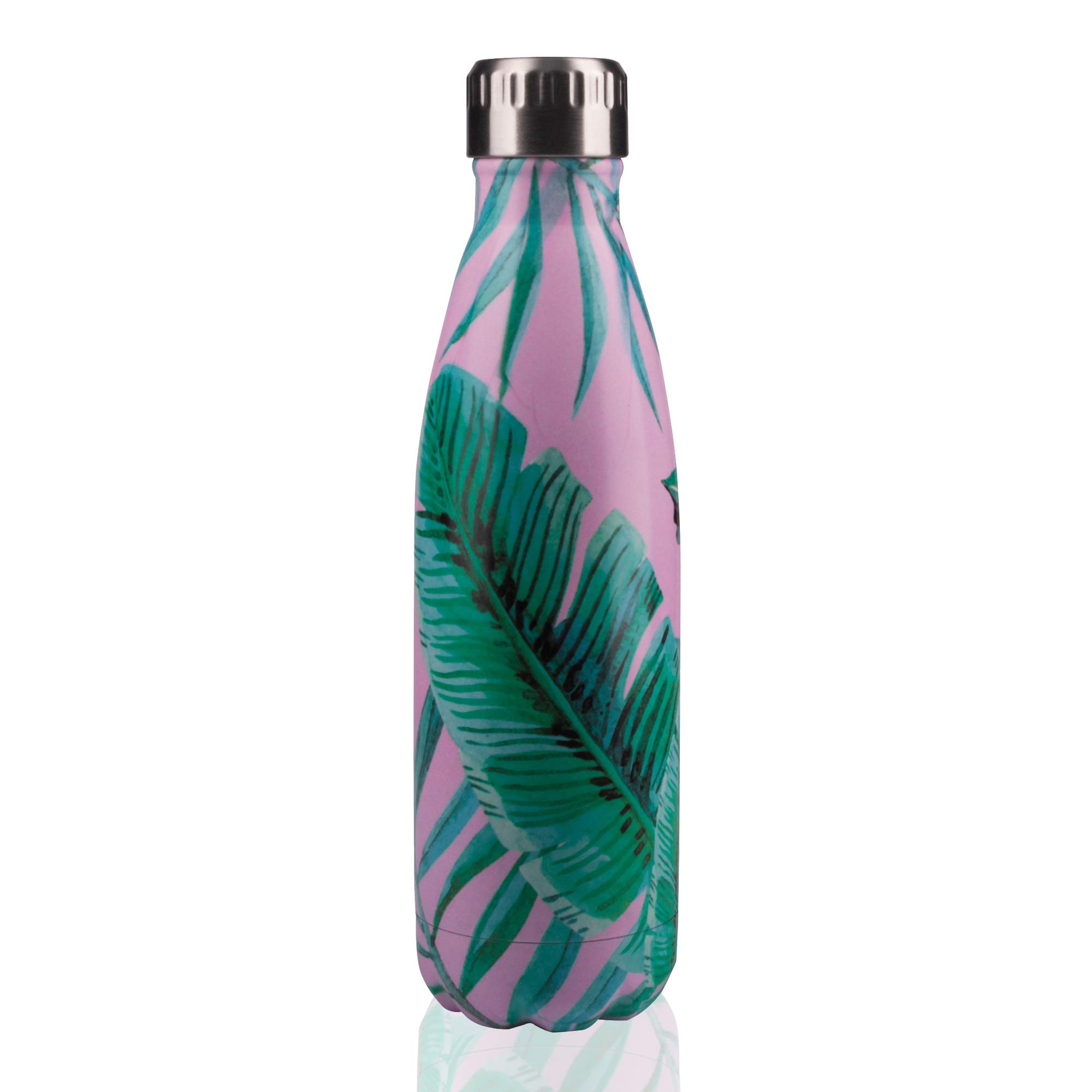 Pioneer Vacuum Insulated Stainless Steel Double Walled Hot/ Cold up to 8 Hours BPA Free Reusable Bottle 100% Leak Proof 500 ML – Hawaiian Pink