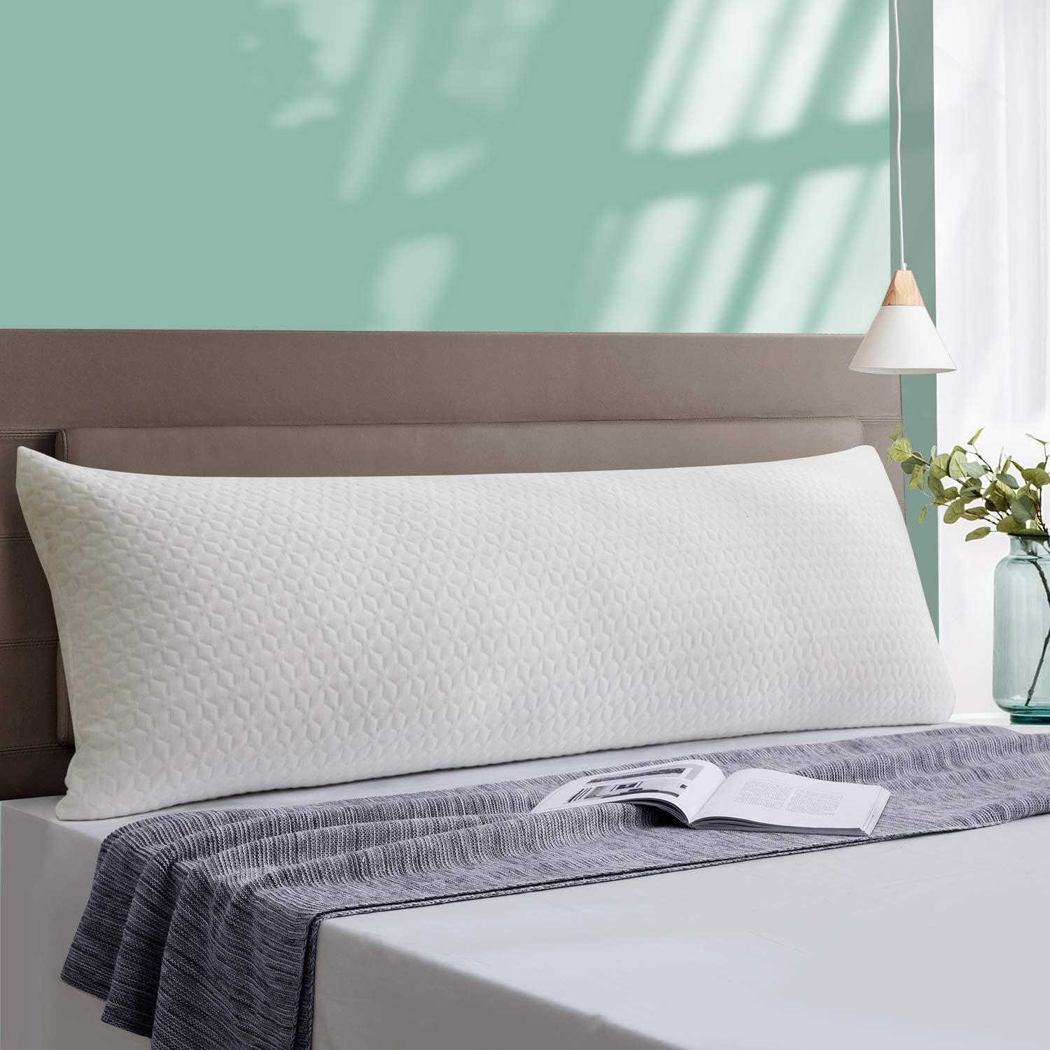 Yalamila Full Body Pillow Set for Adults, Soft Long Bed Pillow, Body Piilows Set with Pillowcase, Removable Zippered Bamboo Cover Cooling Breathable, 20x54 inch, Body Pillow Insert with Cover: Home & Kitchen