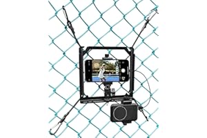 BUMOVE Phone Fence Mount, Gamechanger Mounting Kit for iPhone, Phones, Mevo Start and Other Action Cameras, for Recording Baseball, Football, Rugby, Softball, Hockey and Tennis Games (N2 Black)