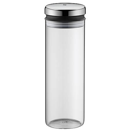 WMF Depot Vorratsglas, 1,5 l, Höhe 28,5 cm, Glas, Vorratsdose, Frischhaltedose zum Aufbewahren, große Einfüllöffnung