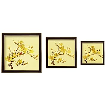 SAF Reprint Painting (Acrylic, 30 cm x 3 cm x 30 cm, Set of 3, Canvas Coated Bamboo)